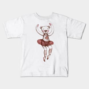 Ballerina Teddy Kids T-Shirt